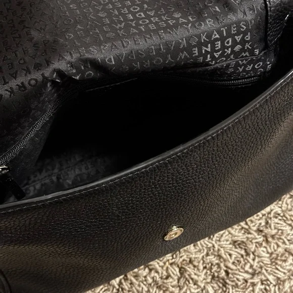 Kate Spade Black Soft Leather Crossbody Bag - Picture 9 of 9